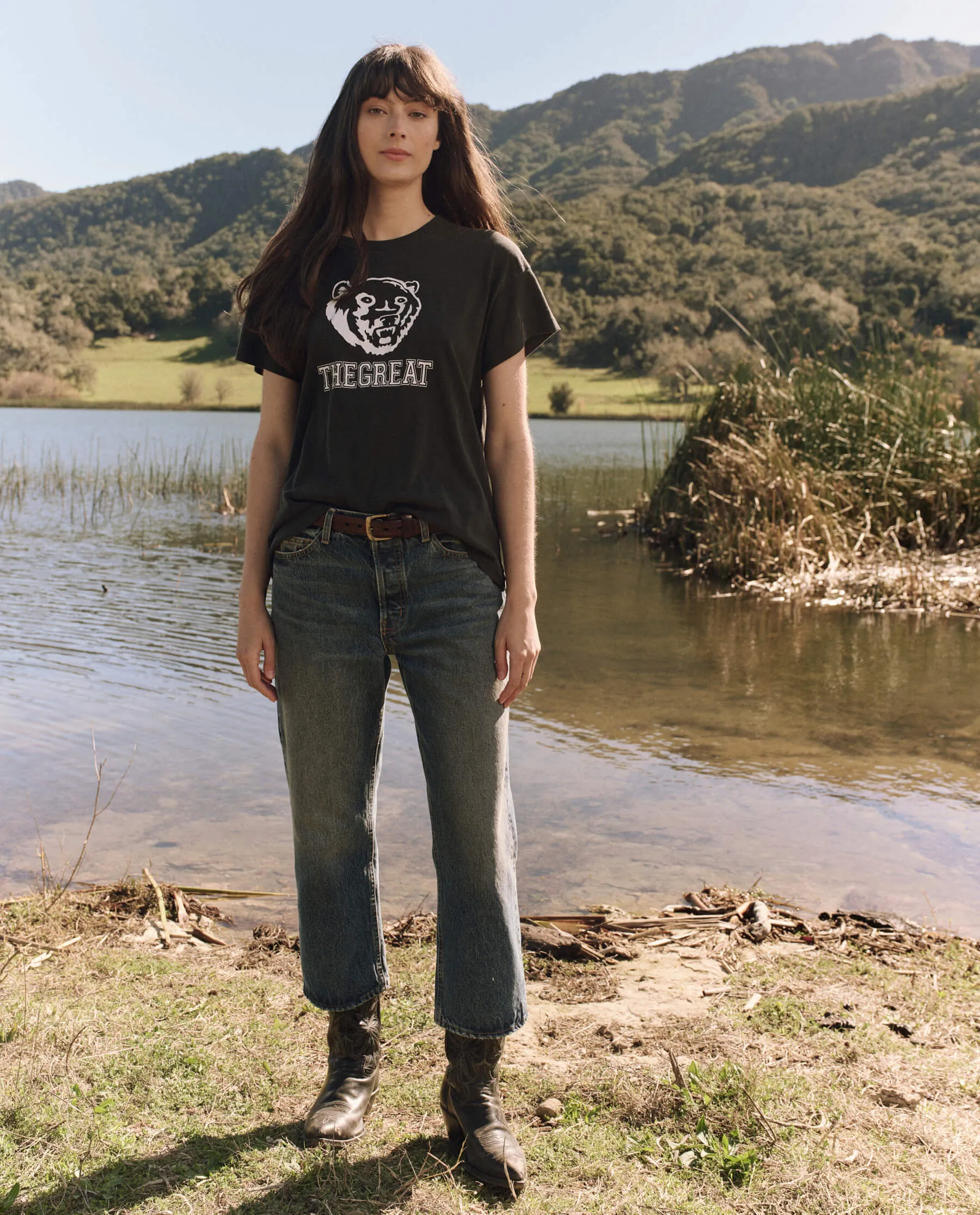 The Boxy Crew. Graphic -- Washed Black with Bear Graphic