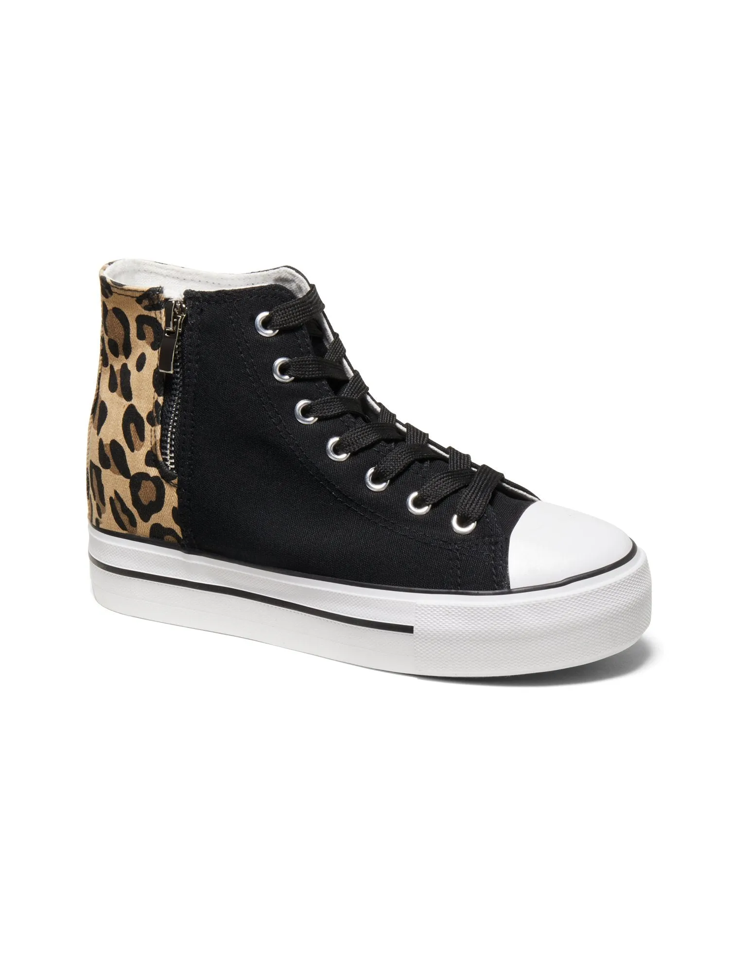 Two-Toned High-Top Platform Sneaker