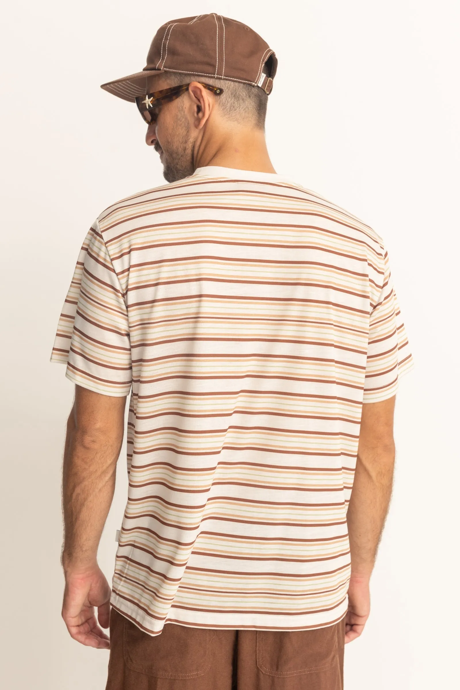 Vintage Stripe Ss T Shirt Natural