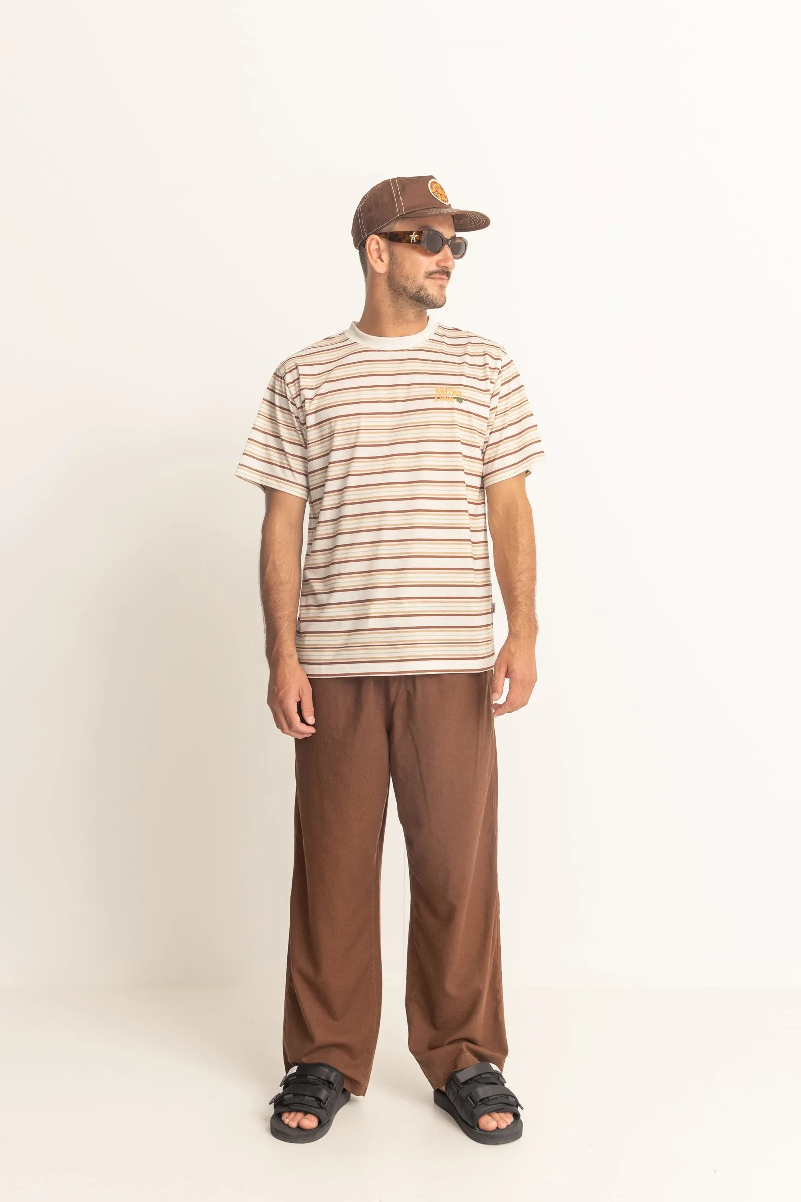 Vintage Stripe Ss T Shirt Natural