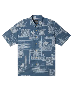 Waterman Bill Fish Short Sleeve Shirt - Majolica Blue Bill Fish