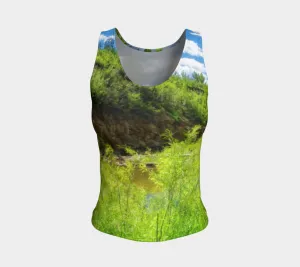 Women's All-Over Fitted Regular Tank Top - Fish Creek Park Votier's Flats
