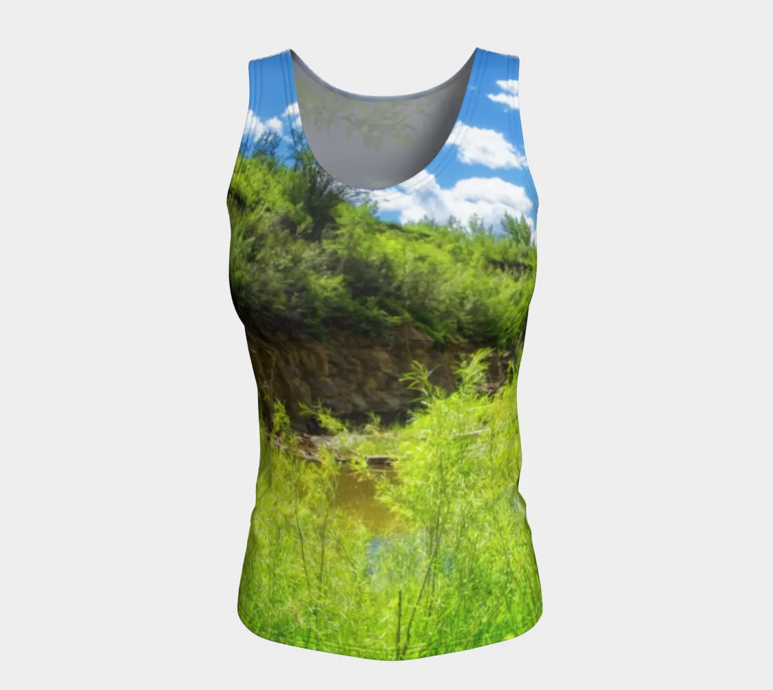 Women's All-Over Fitted Regular Tank Top - Fish Creek Park Votier's Flats