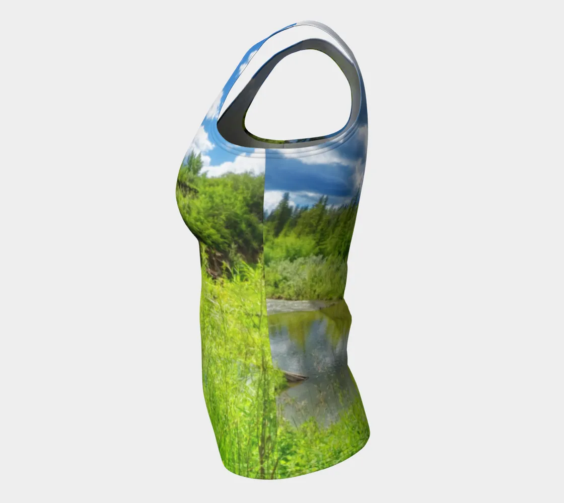 Women's All-Over Fitted Regular Tank Top - Fish Creek Park Votier's Flats