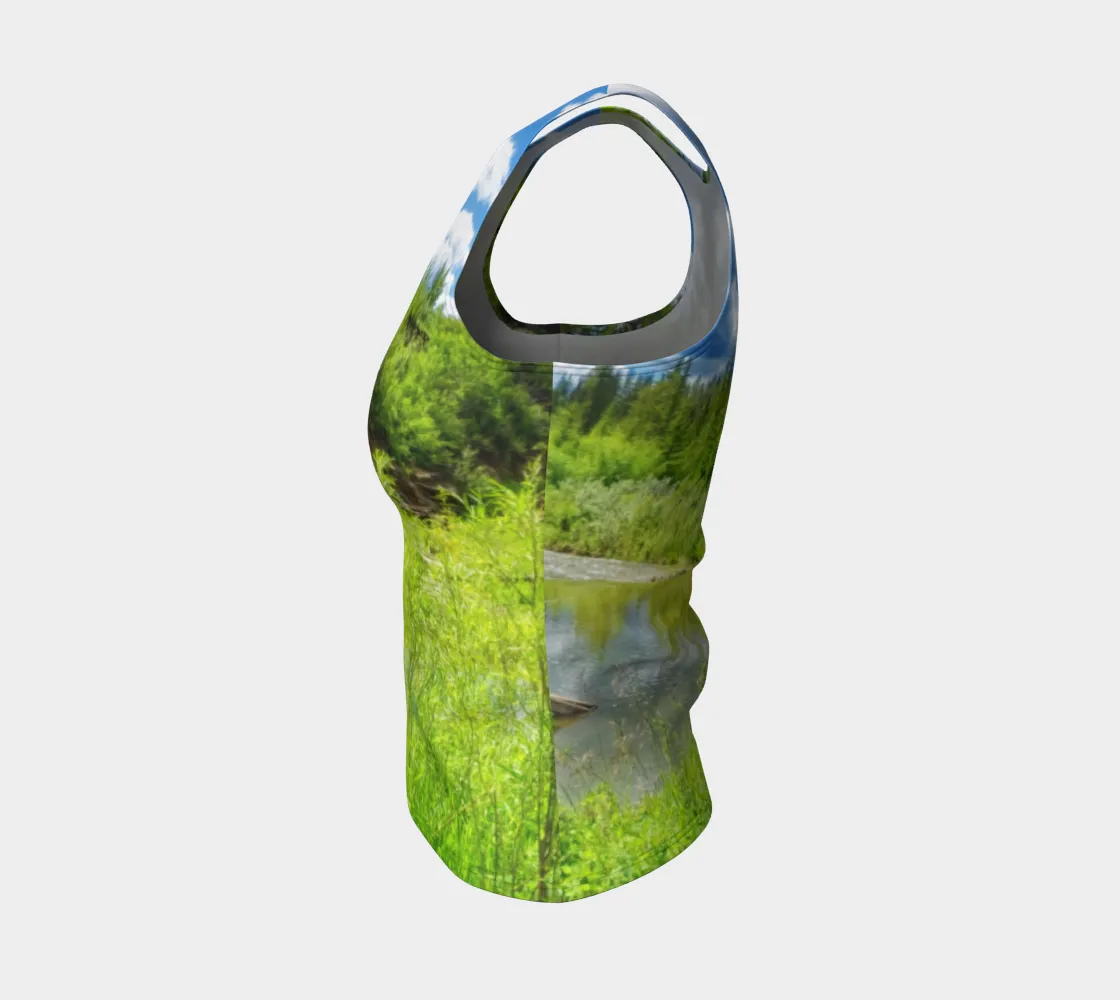 Women's All-Over Fitted Regular Tank Top - Fish Creek Park Votier's Flats