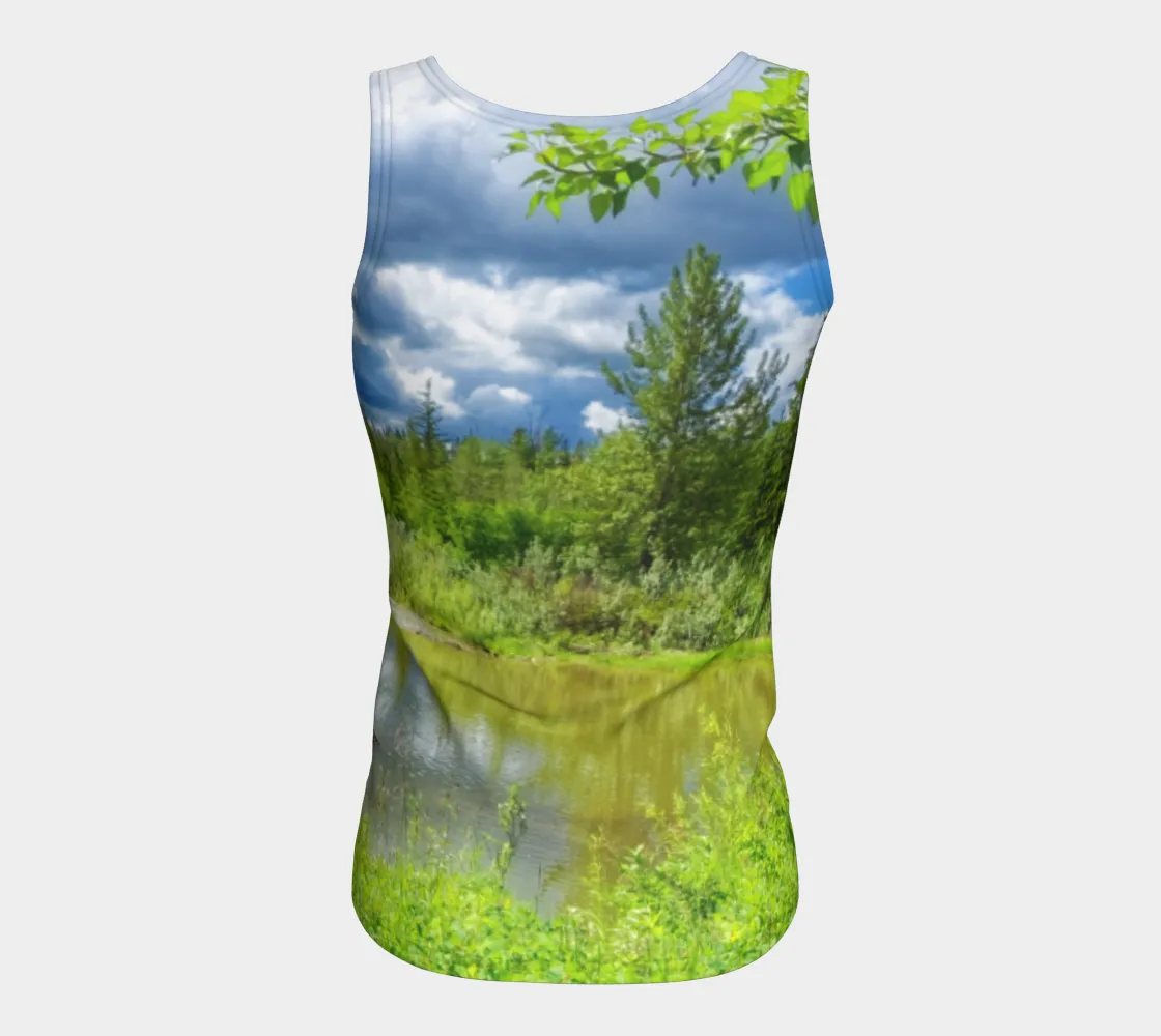 Women's All-Over Fitted Regular Tank Top - Fish Creek Park Votier's Flats